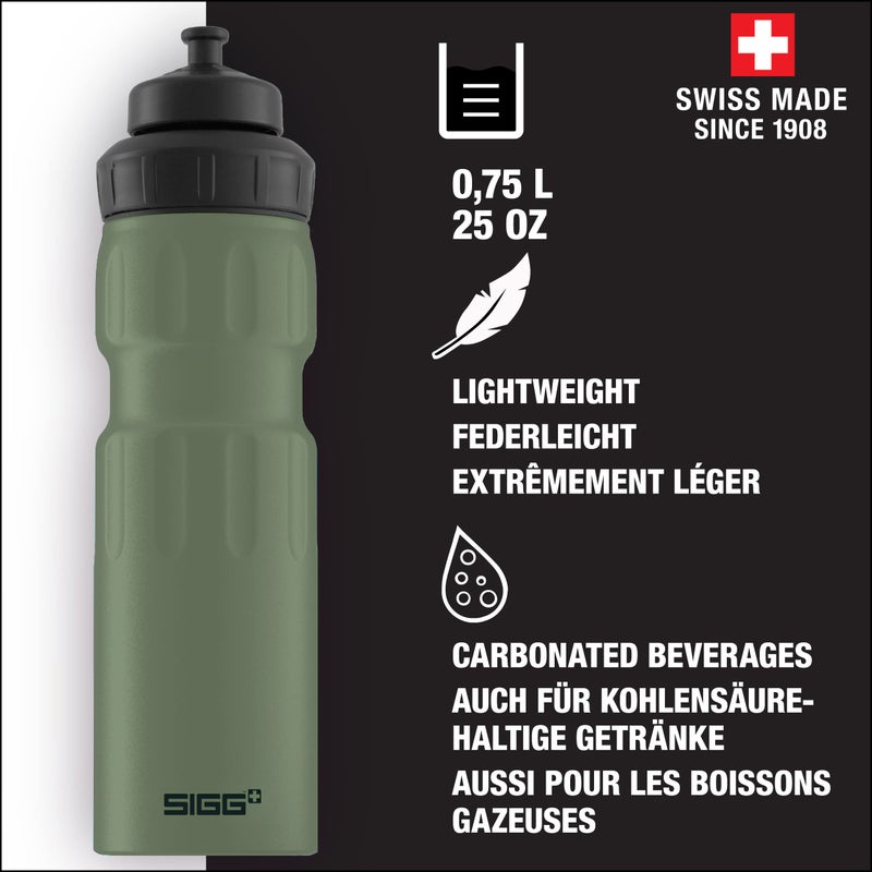 Sigg - WMB Sports Water Bottle - Made in Switzerland - With 3-Stage Sport Cap - Lightweight Metal - Gym, Biking - 25 Oz - Image 2